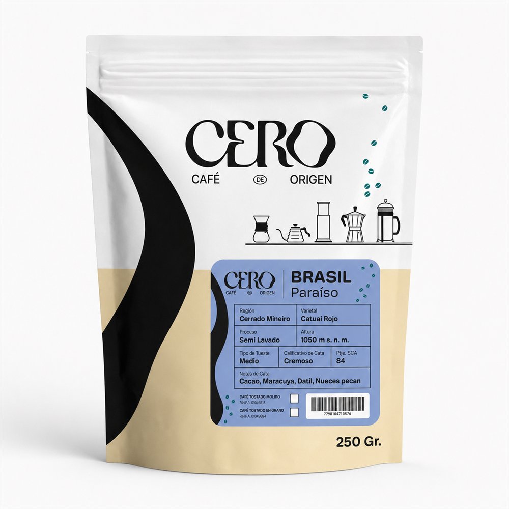 Packaging del café Brasil Paraíso de Cero